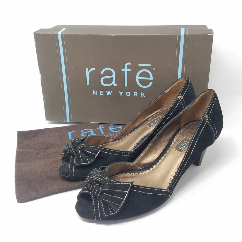 Rafe‎ Cameron women 36UK/6US black suede pump peep
